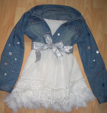 The Denim jacket 'n' Poncho Dress-top