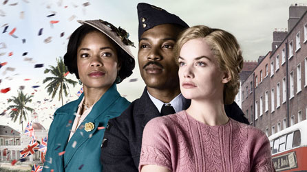 Hortense (Naomie Harris), Michael (Ashley Walters) and Queenie (Ruth Wilson)