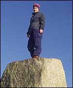 At the summit of Tryfan 