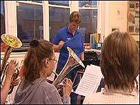 Sharon Stansfield at band practice