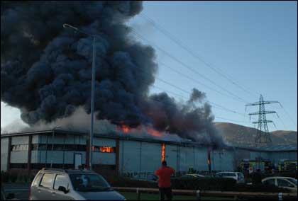 Fire in Malvern - picture Darren Bowen