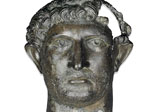 Bronze head from a statue of Hadrian