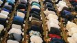 Men praying in a mosque