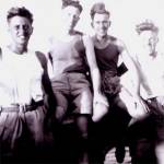 Keith Hornett (on far right) with friends