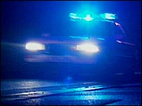 Police car at night