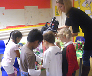 Alison Freeman filing at Woodgrange Infant School