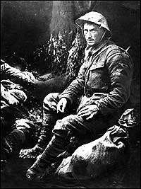 Soldier in trench at Somme