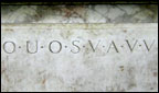 Close-up of the inscription