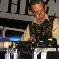 Derek Morris spinning the wheels of steel