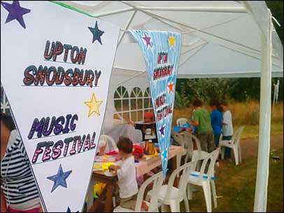 Upton Snodsbury Music Festival gets underway with a load of kids' workshops.