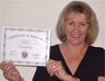 Jill Williams with the Certificate of Ancestry linking her to the Tuareg people of Niger