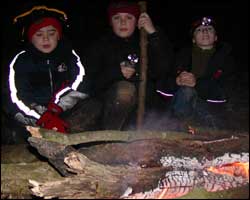Scouts at the 40-mile checkpoint
