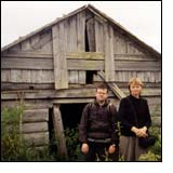 Ruslan and Krystyna at the remains of the camp at Ulskoye