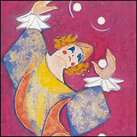 Juggling clown by Marika
