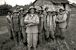 Image: Supervisor Seng Somala with her multi-skilled Mine Action Team. &copy;Sean Sutton/MAG