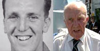 Photograph showing Henry Harding in 1940 (left) and today