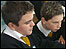 Scanning the daily newspapers at Polesworth International Language College in Tamworth, Staffordshire