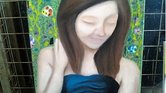 Girl in a blue...