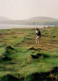 Lle hyfryd i grwydro - gydag Ynys Dewi yn y cefndir