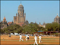 Cricket at Oval Maidan in Mumbai, India
