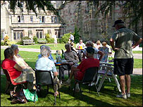 Barbecue outside St John the Baptist RC in Alton