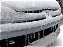 Ice on car c/o PA Images