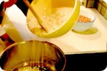Melt the suet over a gentle heat