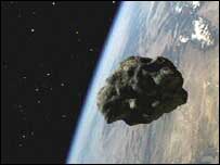 Reconstruction of a meteorite heading to earth