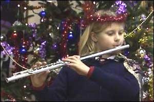 Girl playing flute