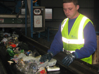 Sorting the recycling