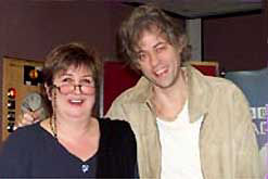 Bob Geldof with Jenni Murray