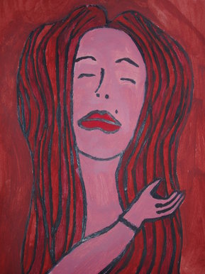 Lady in red