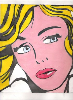 Reproduction of a painting by Roy Lichtenstein