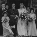 Eric Perry in 1941 or 1942. Leslie Perry was best man. Eric is wearing his uniform because he was in the forces.