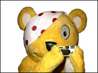 Pudsey with a camera