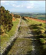 The old track-bed where the tramway used to run