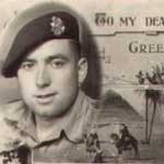 ‘Greetings from Egypt’ A souvenir postcard sent by Pat O’Brien from Egypt to his family back home in Whitehaven. Pat is wearing his Border Regiment cap badge. [Postcard from collection of Pat O’Brien]