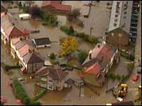 houses flooded