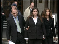 Donna Anthony leaving court