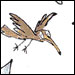 A bird illustration by Blake