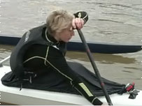 Trisha Corless in her boat