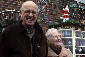 People come from far and wide at Christmas to see George and Joyce's house