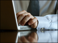Typing on a Laptop 