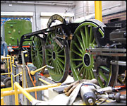 Flying Scotsman under repair at the National Railway Museum