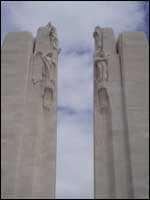 Detail of the Vimy Ridge memorial