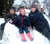 Plant yn yr eira
