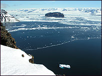 Looking down on Antarctica