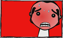 stressed out male cartoon character