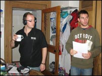 Man drinking coffee