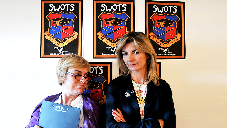 Stand-in Head-Mistress Jo Caulfield with assistant Susan Morrison, June 2010